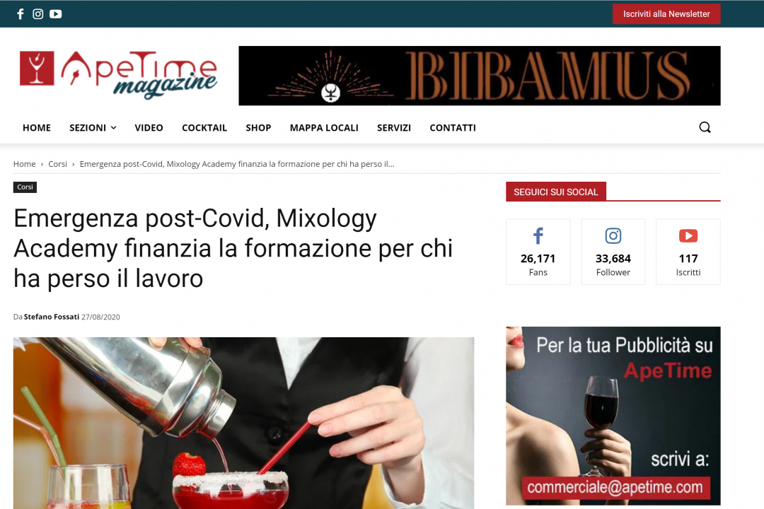 Apetime parla di MIXOLOGY Academy